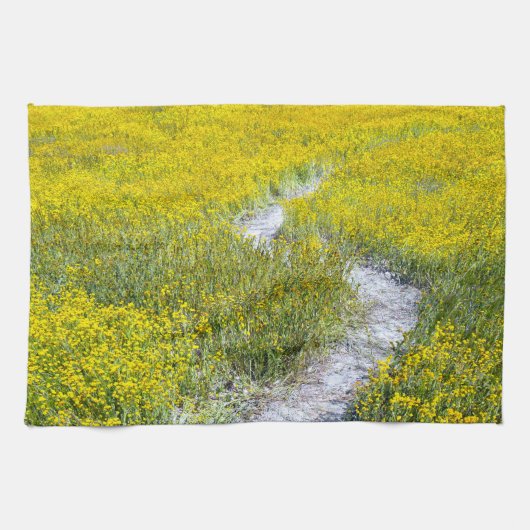 Gelbes Wildblume Geschirrtuch (Horizontal)