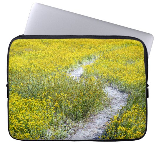 Gelbes Wildblume Laptopschutzhülle (Vorderseite)