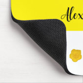 Gelbes Wildblumen-Foto-Name Mousepad (Ecke)