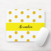 Gelbes Wildblumen-Foto-Name Mousepad (Mit Mouse)