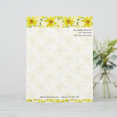 Gelbes Wildblumen-mit BlumenFoto-kundenspezifische Briefkopf (Stehend Vorderseite)