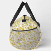 Gelbes Wildblumen-Muster Monogramm Name Duffle Bag (Rechts)