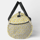 Gelbes Wildblumen-Muster-Monogramm-Name Duffle Bag (Rechts)
