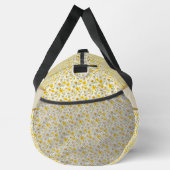 Gelbes Wildblumen-Muster Monogramm Name Duffle Bag (Rechts)