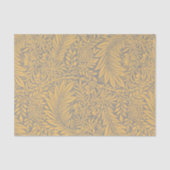 GELBES William Morris-FARN-MUSTER Seidenpapier (Vorderseite)