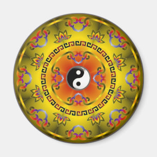 Gelbes Yin Yang Magnet