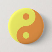 Gelbes Yin Yang Symbol Button (Vorderseite)