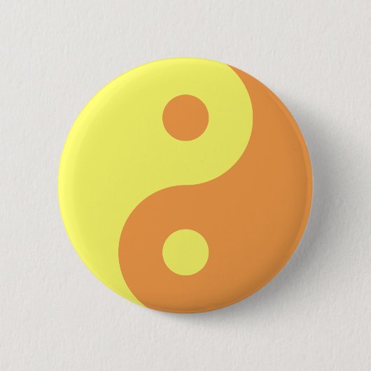 Gelbes Yin Yang Symbol Button (Vorderseite)