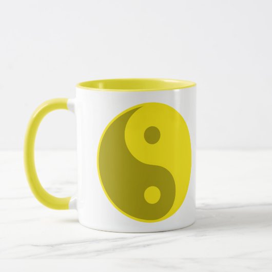 Gelbes Yin Yang Tasse (Links)