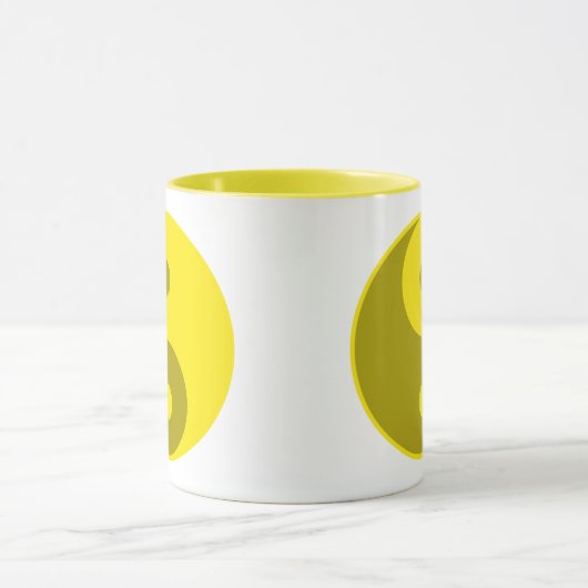 Gelbes Yin Yang Tasse (Zentrum)