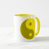 Gelbes Yin Yang Tasse (VorderseiteRechts)