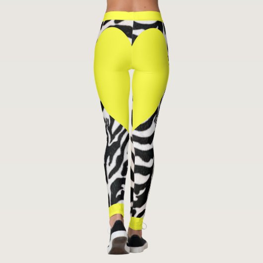 Gelbes Zebra Leggings (Rückseite)