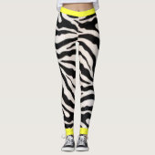 Gelbes Zebra Leggings (Vorderseite)