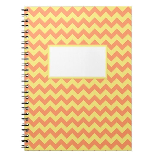 Gelbes Zickzack Design Notizblock (Vorderseite)
