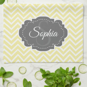 Gelbes Zickzack Küchentuch