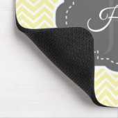 Gelbes Zickzack Personalisiertes Mauspad (Ecke)