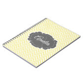 Gelbes Zickzack Personalisiertes Notebook Notizblock (Linke Seite)
