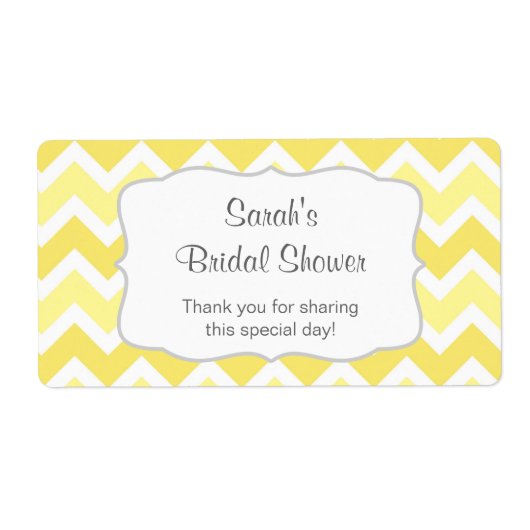 Gelbes Zickzack Wasser Flasche oder Gefallen - u p (Vorne)