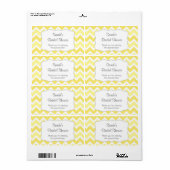 Gelbes Zickzack Wasser Flasche oder Gefallen - u p (Vorne)