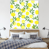 Gelbes Zitronen-Set Leinwanddruck (Insitu (Schlafzimmer))