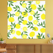 Gelbes Zitronen-Set Leinwanddruck (Insitu (Wohnzimmer))