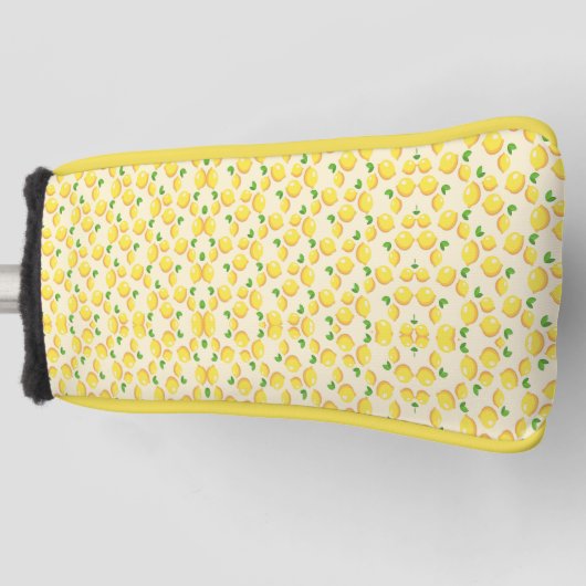 Gelbes Zitronenfrucht Golf Headcover (Vorderseite)
