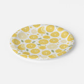 Gelbes Zitronenfrucht-Party: Hauptpresse Lem-One-A Pappteller (Schrägansicht)
