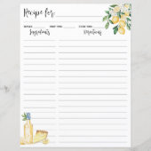 Gelbes Zitronenfrucht und blaue Streifen Beilage (Vorderseite)