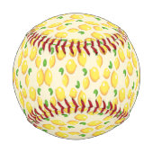 Gelbes Zitronenfruchtmuster Baseball (Rückseite)