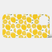 Gelbes Zitronenfruchtmuster Case-Mate iPhone Hülle (Rückseite (Horizontal))