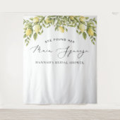 Gelbes Zitronenmeer Brautparty Hintergrund Wandteppich (Vorderseite)