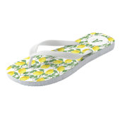 Gelbes Zitronenmuster Badesandalen (Schrägansicht)