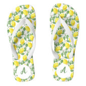 Gelbes Zitronenmuster Badesandalen (Fußbett)
