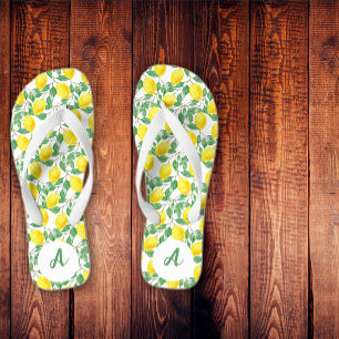 Gelbes Zitronenmuster Badesandalen