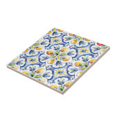 Gelbes Zitronenmuster Fliese (Seite)