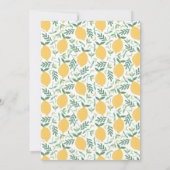 Gelbes Zitronenmuster mit Brautparty Einladung (Rückseite)