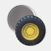 Gelbes Zugrad Magnet (Vorderseite/Rückseite)