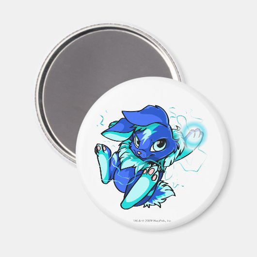 Gelbes Zybsonn mit Sternen Magnet (Vorderseite/Rückseite)