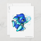 Gelbes Zybsonn mit Sternen Postkarte (Vorne/Hinten)