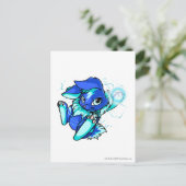 Gelbes Zybsonn mit Sternen Postkarte (Stehend Vorderseite)