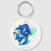 Gelbes Zybsonn mit Sternen Schlüsselanhänger (Vorderseite)