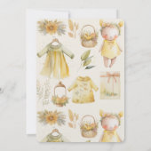 Gelbfarbene Babys liefern Erstgeburt Einladung (Rückseite)