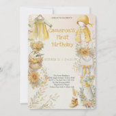 Gelbfarbene Babys liefern Erstgeburt Einladung (Vorderseite)