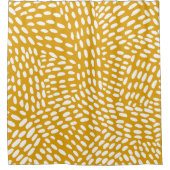 Gelbfarbene Linien verbrannten Duschvorhang (Vorderseite)