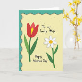 Gelbfarbene Muttertags-Karte Karte (Gelbe Blume)