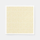 Gelbfarbene Rollen auf weiß Serviette (Vorderseite)