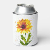 Gelbfarbene Sonnenblumen hübsch Dosenkühler (Kanne Vorderseite)