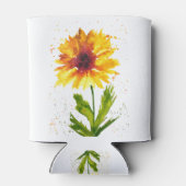 Gelbfarbene Sonnenblumen hübsch Dosenkühler (Rückseite)