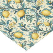 Gelbfarbene Zitronen Mittelmeerfliesen Großer Tischläufer (Ecke)