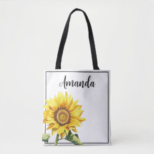 Gelbfarbener Individuelle Name Rustikale Sonnenblu Tasche